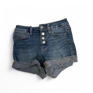 VERVET by Flying Monkey Denim Shorts with Butterfly Buckle Size XS Medium Wash